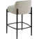 Brixen Upholstered Counter Stool with Metal Frame