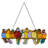 9.5"H Multi-Colored Stained Glass Birds on a Wire Window Panel