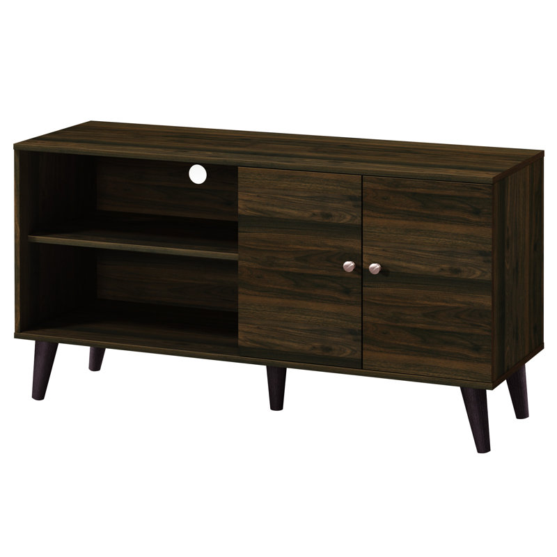 Walnut Tv Console With Storage, For Tvs Up To 50-59 Stylish Table, 50-59" Storage