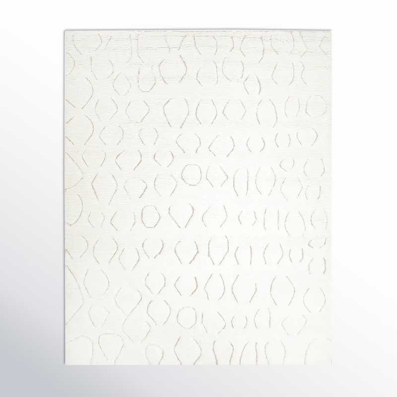 Mea Hand Knotted Abstract Indoor Rug, Rectangle 3' x 5'
