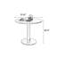 Table de salle à manger brune ronde et solide en acier inoxydable pour la salle à manger / cuisine-967651074