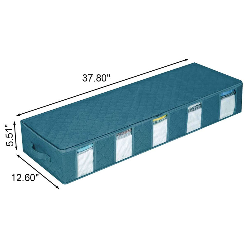 Fabric Under Bed Storage Bag, Blue