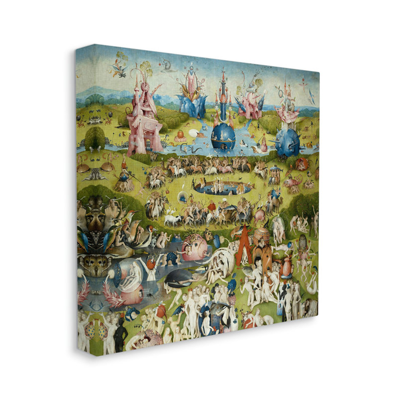 Garden of Earthly Delights Hieronymus Bosch Canvas Wall Art 24" x 24"