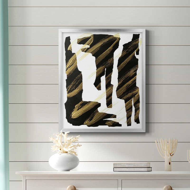 Onyx Obelisks III Premium Framed Canvas - Ready to Hang, 24" H x 20" W, Silver