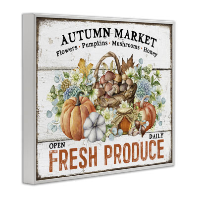 Art mural sur toile Fresh Fall Produce par Creatif Belle