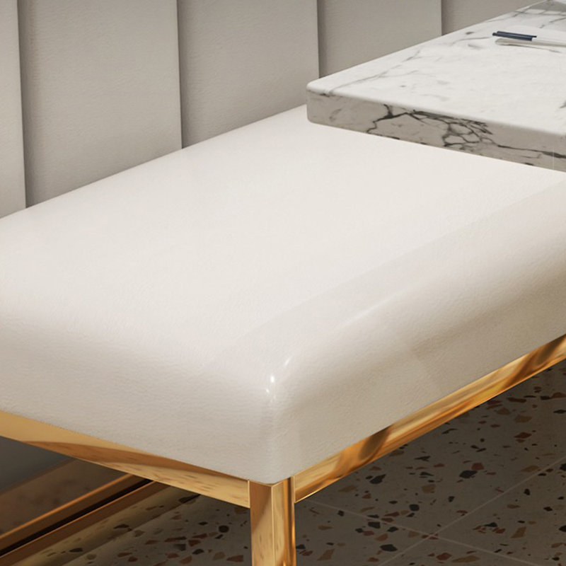 Banc rembourré simple en similicuir