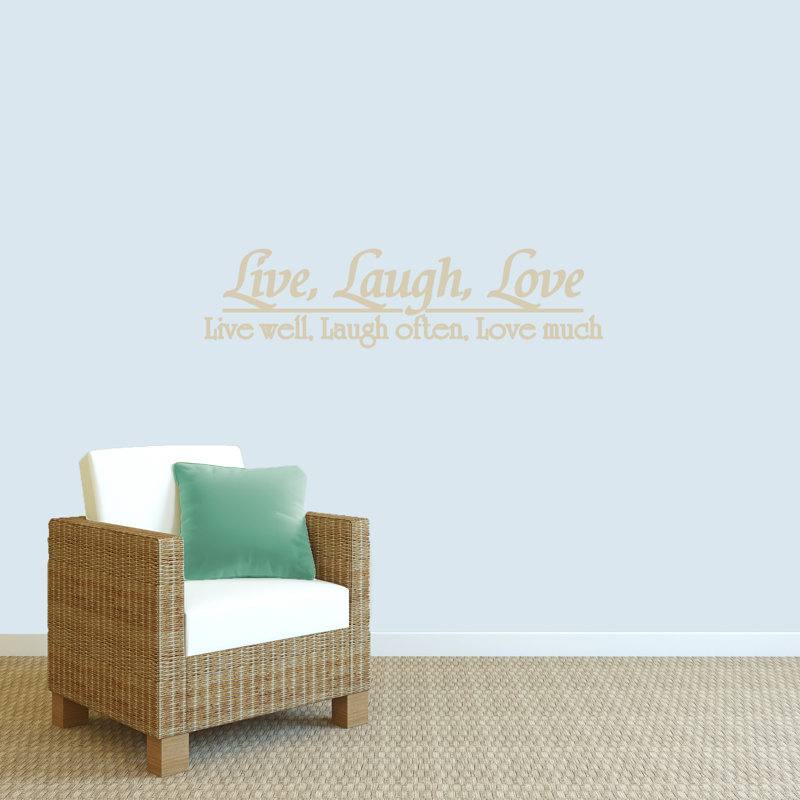 Text & Numbers Non-Wall Damaging Wall Decal, Light Beige