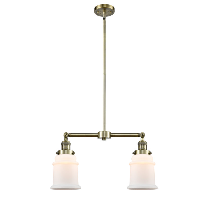 Galaviz 2 - Light Kitchen Island Pendant, Antique Brass, 6 Watt Vinage LED Bulb, Seedy