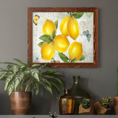 Carte postale citrons - reproduction de photo encadrée
