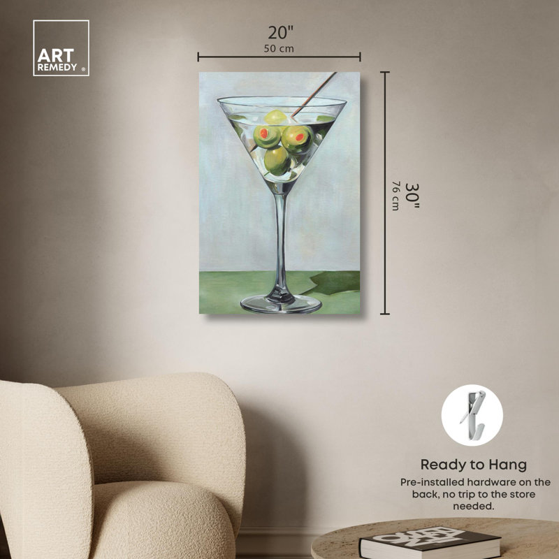 «Happy Hour Party», reproduction sur toile tendance par, H 30 po x l 20 po, Toile tendue