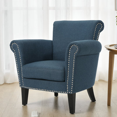 Fauteuil club de luxe bleu marine - Un confort élégant pour un style intemporel