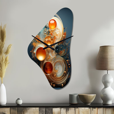 Horloge murale sarcelle