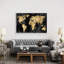 The World - Gold On Black by Russell Brennan - Painting on Canvas-1041280893-989572525