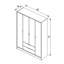 Armoire 4 portes avec 2 tiroirs Everly