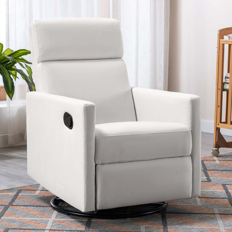 Fauteuil inclinable et pivotant avec fauteuil berçant moderne, Beige