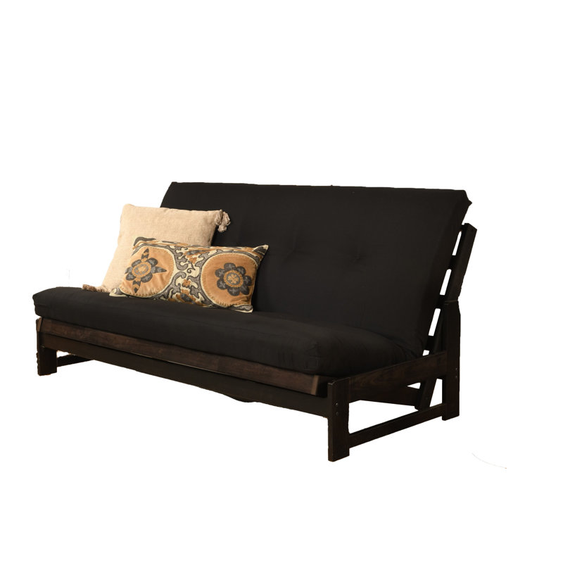 Futon complet avec matelas Stratford, Sergé noir