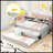Twin XL Wood Daybed With 2 Trundles, 3 Storage Cubbies, And USB Charging Design, Gray
