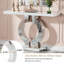 Console à miroir moderne 43 "avec base en forme de O
