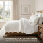 Ensemble de courtepointe 100% coton festonné | Conception festonnée, surpiqures florales, délavé, tissu 100% coton et bourre en coton, certifié OEKO-TEX® Standard 100-132146253-132146251