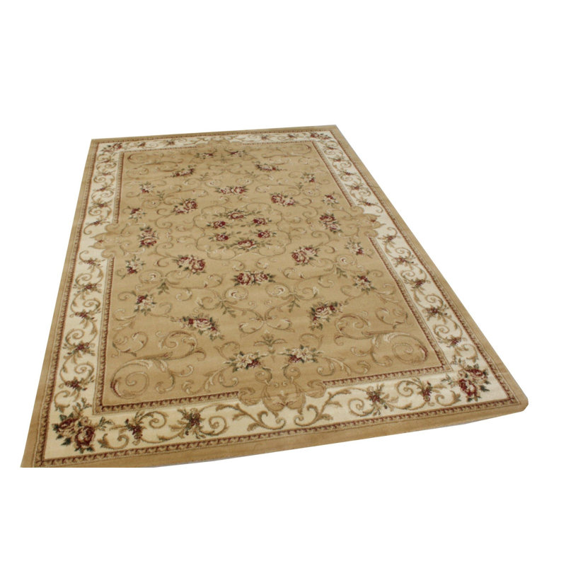 Ambleside Rectangle Floral Hand Hooked Area Rug, Rectangular 60 x 110cm