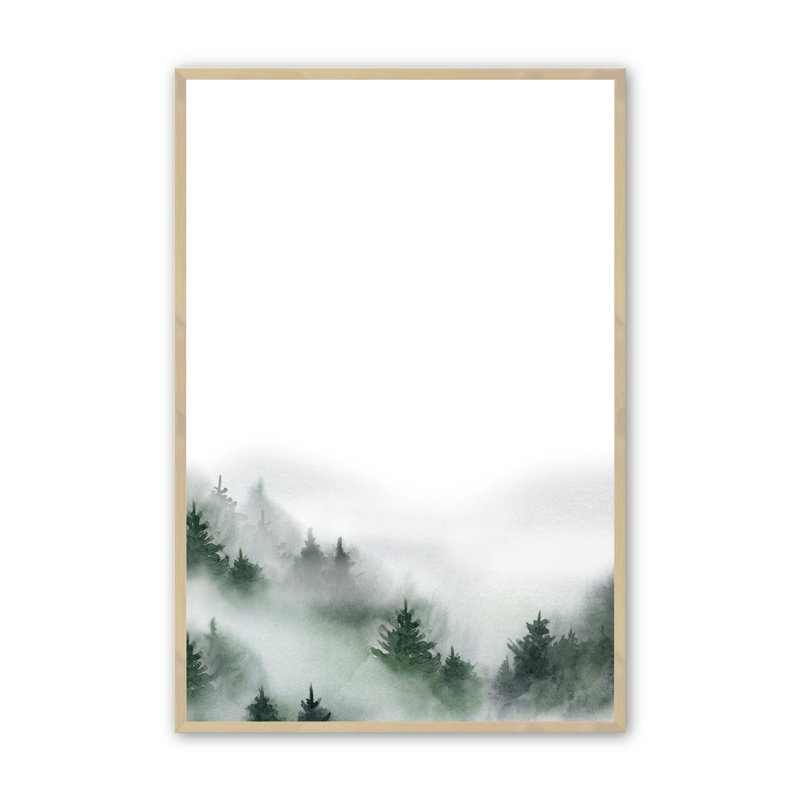 Majestic Mist III, impression sur papier encadrée, Érable brut, H 15,5 po x l 12,5 po x P 1 po