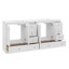 Armoire de meuble-lavabo double 72 po avec lavabo en céramique, armoire de rangement autoportante de style Shaker avec tiroirs à fermeture en douceur et portes à fermeture en douceur-196695649