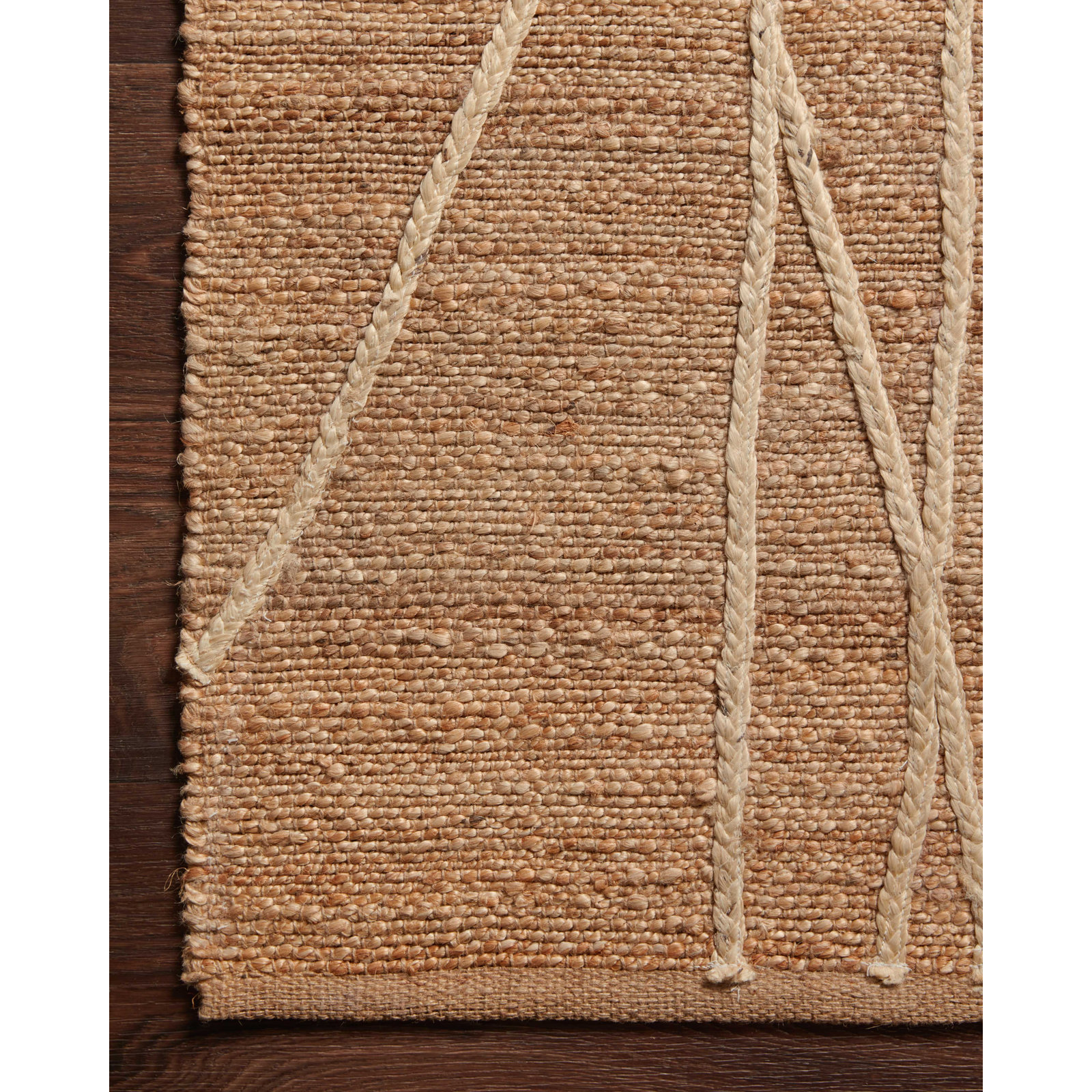 Albemarie Natural Ivory Hand-Woven Jute Rug, Rectangle 2'3" x 3'9"