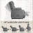 Power Lift Recliner Chair with Massage Ergonomic Recliner Chair for Elderly People, Single Massage Sofa with Two Cup Holders, Side Pockets,Front Armrest Pockets-64610597