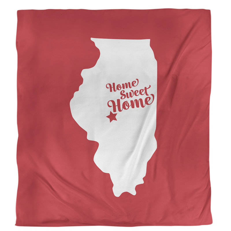 Housse de couette simple douce il pour la maison il Springfield, Microfibre, Housse de couette pour grand lit, Rouge