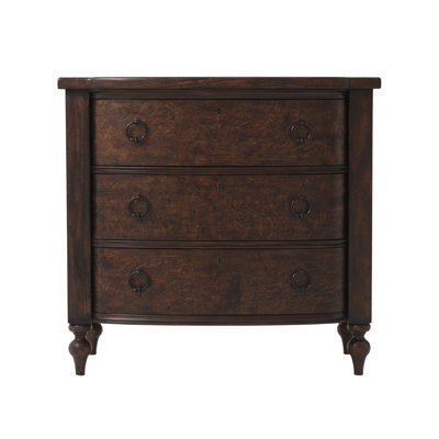 Althorp - Victory Oak 3 - Drawer Nightstand Bachelor’s Chest in Brown