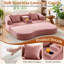 Upholstered 34.64 " Chenille Sofa Bed-357957826