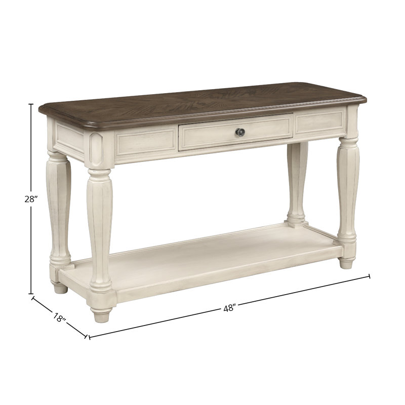 Console antique et brune avec rangement