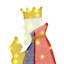 Vidaxl 3 Wise Men Christmas Lighting 3 Pcs Warm White Fabric Nativity Scene