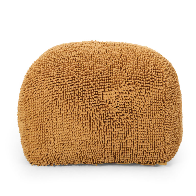 Pouf carré en microfibre Spongy, Yellow