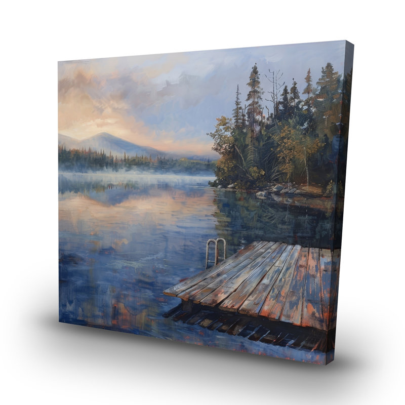 Dock - 32"x32" art on canvas