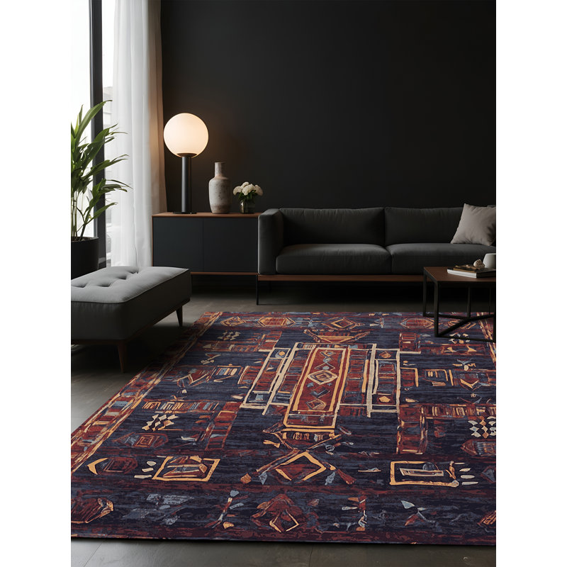 Tapis mauve soyeux et moelleux, Carré 4 pi