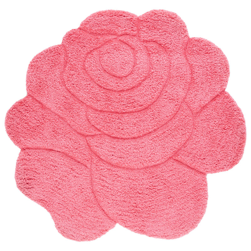 Novelty 903 Area Rug In Fuchsia / Pink, Round 3'