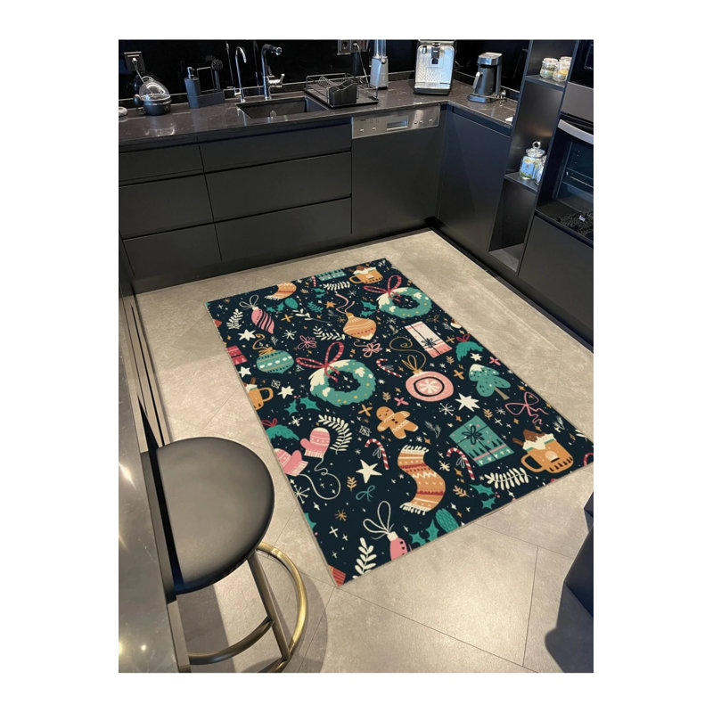 Tapis décoratif moderne à motifs mixtes, Tapis de couloir 3 pi 4 po x 9 pi 11 po