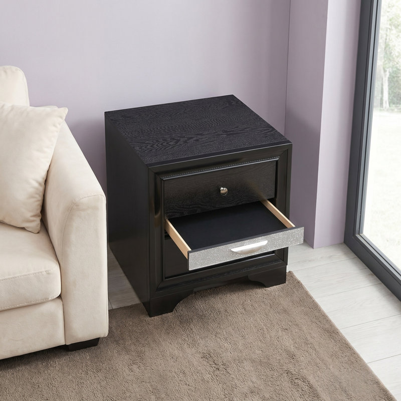 Table de chevet noire Torring, Noir
