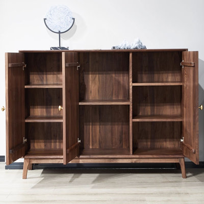Armoire à chaussures en bois massif de grande capacité