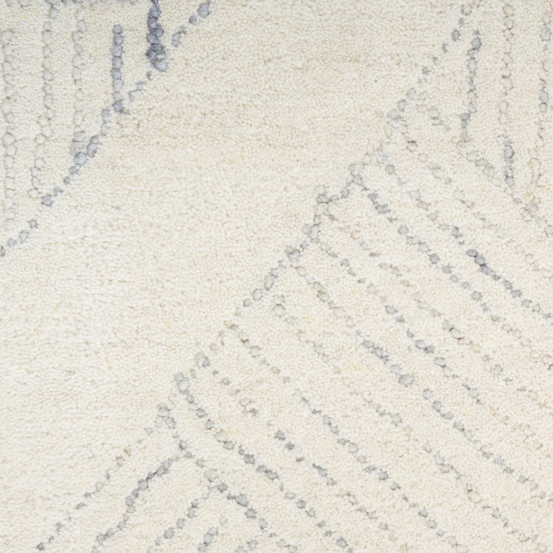DKNY Pure Patterns Ivory Grey Modern Indoor Rug, Rectangle 7'9" x 9'9"