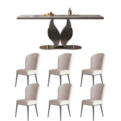 Modern simple light luxury dining table sets