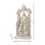 Sainte Famille PaperStone métallique avec crèche
