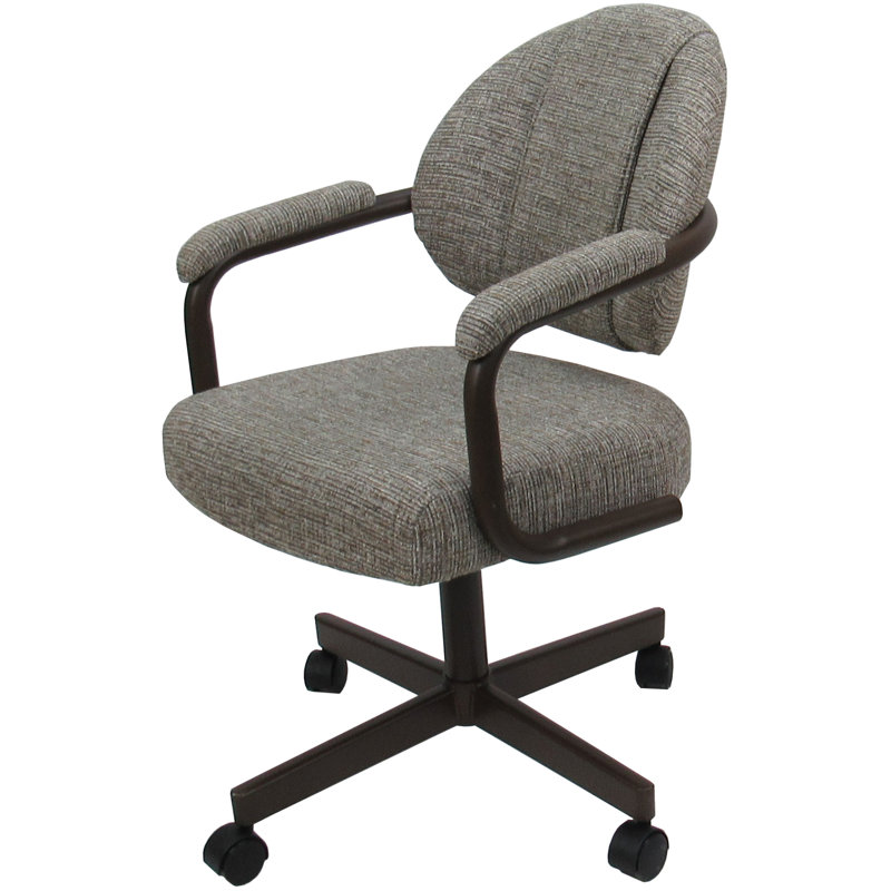 Chaise avec accoudoirs Magaw, Brun