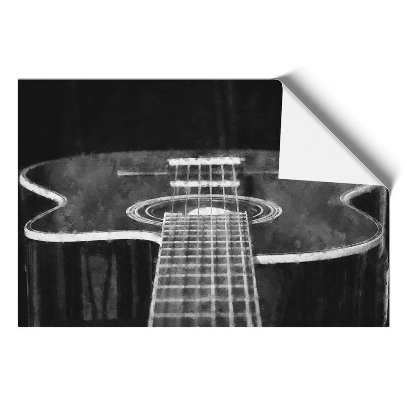 Acoustic Guitar Painting - Frameless Print, 30cm H x 42cm W x 0.1cm D
