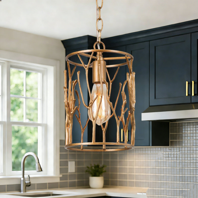Luminaire suspendu cylindrique à 1 lumière Estrelita