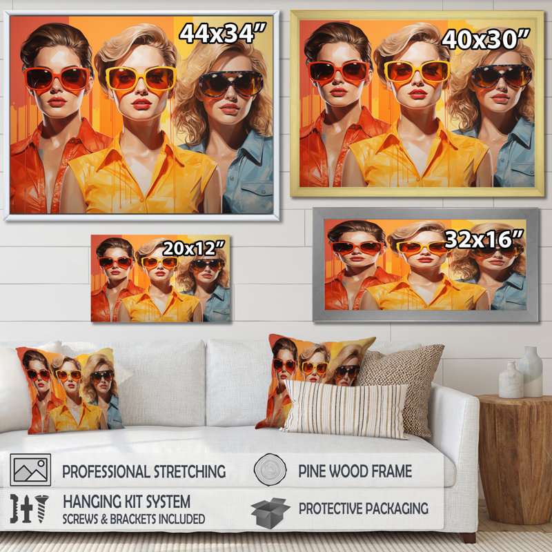 Pop Pop Inspiration I sur toile, H 24 po x l 32 po, Toile tendue
