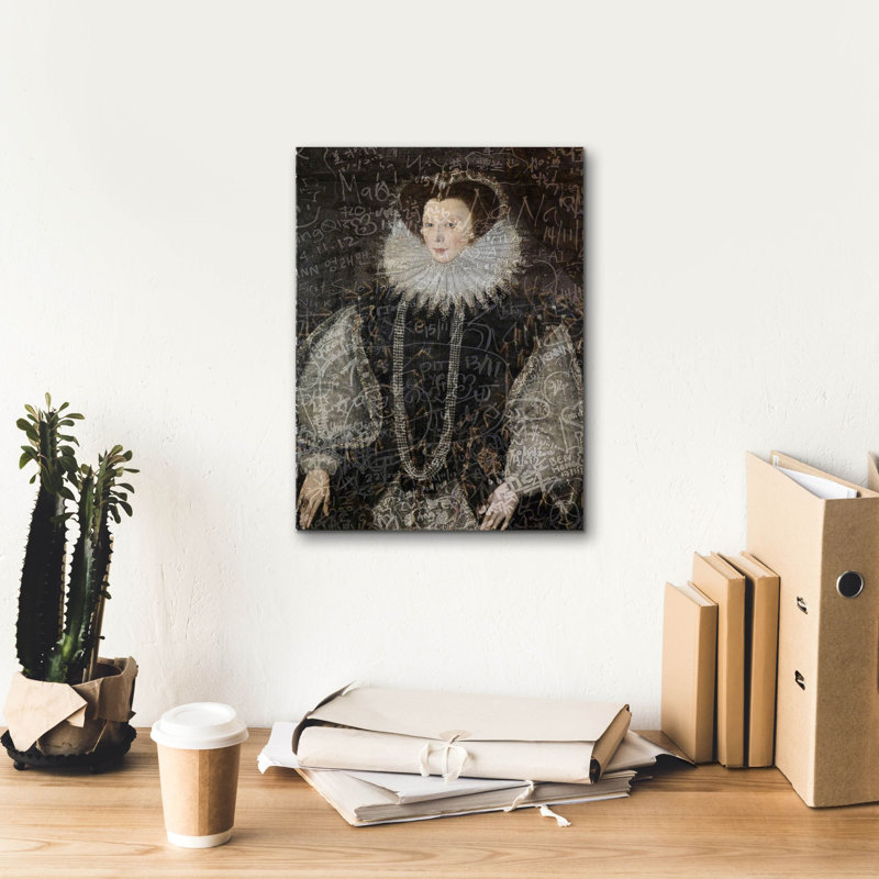 «Elizabeth of England 2» par Irena Orlov, art mural sur toile, H 16 po x l 12 po x P 0,75 po
