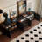 Black Solid Wood TV Stand-104845728