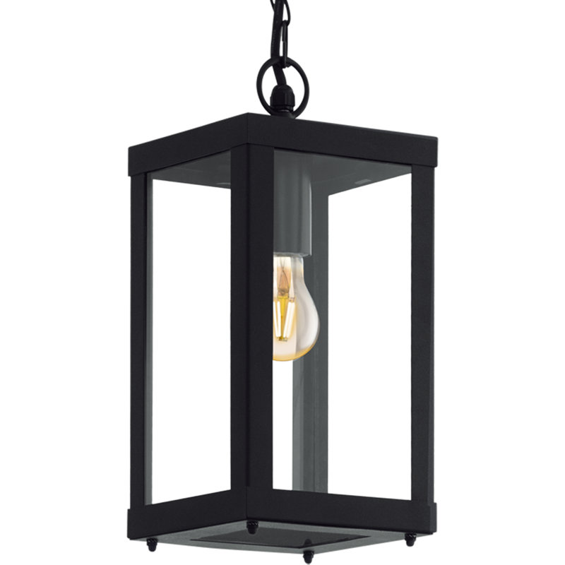 Luciano Outdoor Hanging Lantern, Black